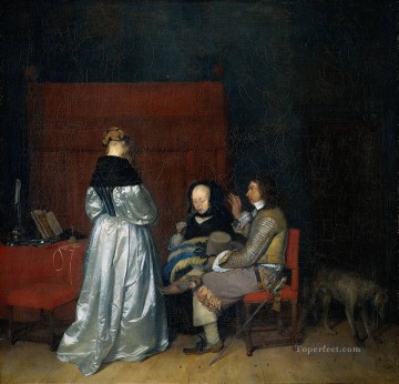 ボルヒ二世ジェラール・テル・ギャランの会話「父なる忠告」として知られるクリスチャン・フィリッピーノ・リッピ Oil Paintings